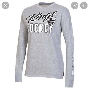 Women's NHL Los Angeles Kings Netminder Open Neck Fleece Sweatshirt